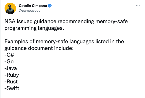 memory-safe languages